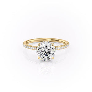 The Pave Margot Set With A 2 Carat Round Lab Diamond