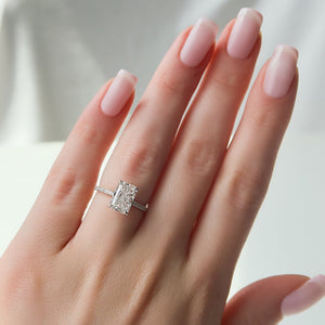 The Pave Margot Set With A 3 Carat Radiant Lab Diamond