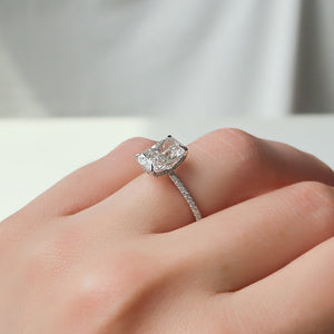 The Pave Margot Set With A 3 Carat Radiant Lab Diamond