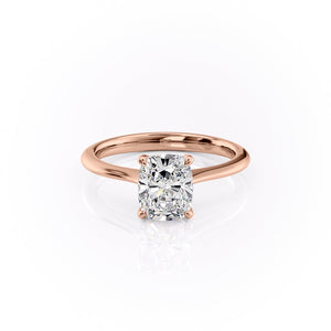 The Katelyn Set With A 1.5 Carat Elongated Cushion Lab Diamond