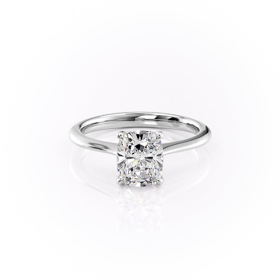 The Katelyn Set With A 2 Carat Elongated Cushion Lab Diamond