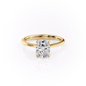 The Katelyn Set With A 1.5 Carat Elongated Cushion Lab Diamond