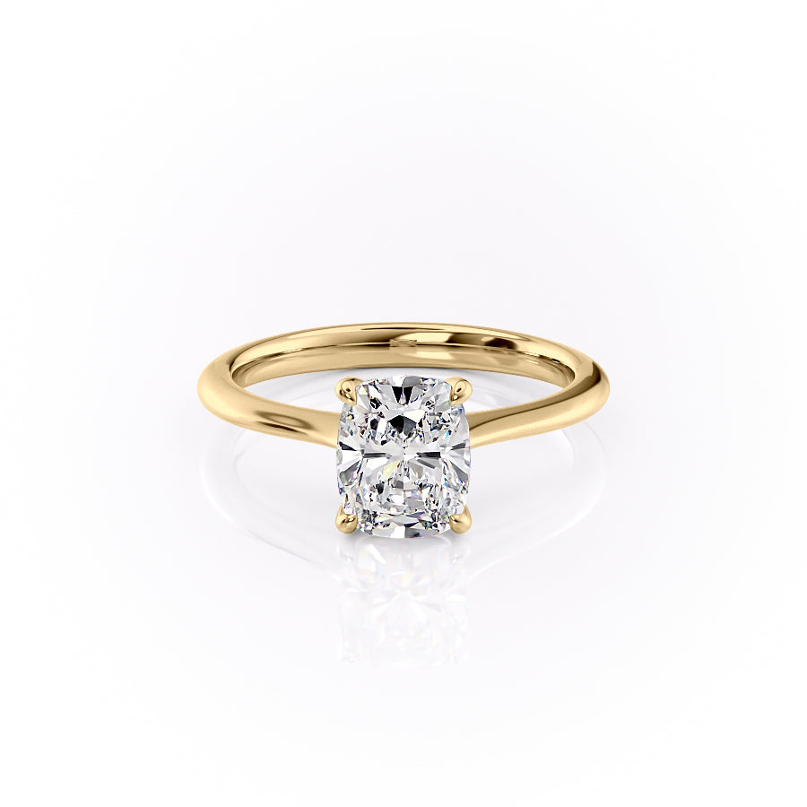 The Katelyn Set With A 1 Carat Elongated Cushion Lab Diamond