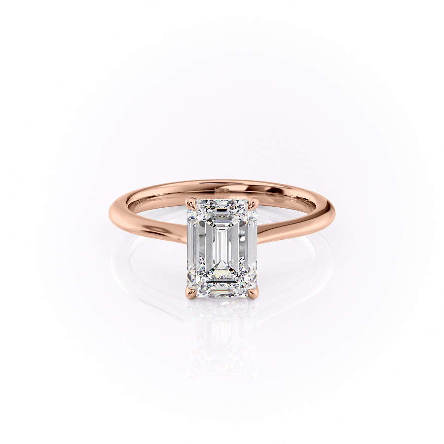 The Katelyn Set With A 2 Carat Emerald Lab Diamond