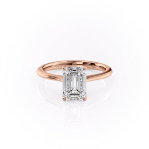 The Katelyn Set With A 1 Carat Emerald Lab Diamond