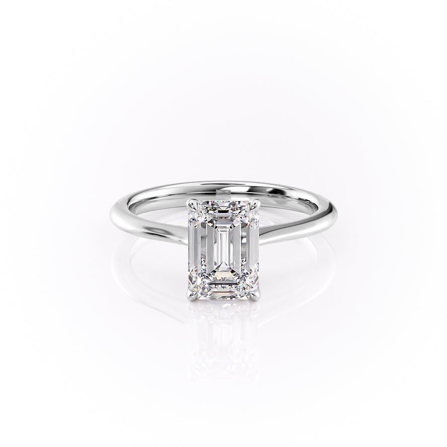 The Katelyn Set With A 3 Carat Emerald Lab Diamond
