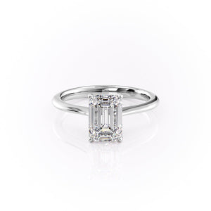 The Katelyn Set With A 1 Carat Emerald Lab Diamond