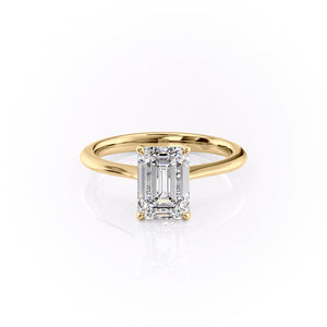 The Katelyn Set With A 1 Carat Emerald Lab Diamond