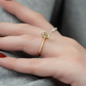 The Katelyn Set With A 1.5 Carat Emerald Lab Diamond
