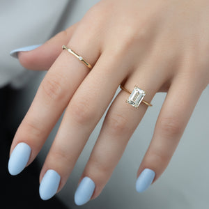The Katelyn Set With A 1.5 Carat Emerald Lab Diamond