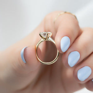 The Katelyn Set With A 1.5 Carat Emerald Lab Diamond