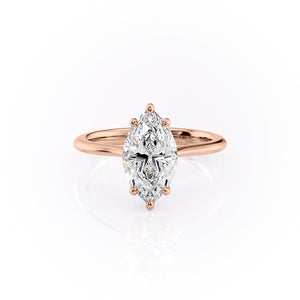 The Katelyn Set With A 1.5 Carat Marquise Lab Diamond