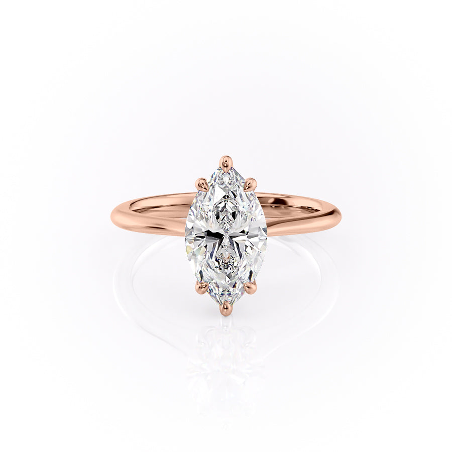 The Katelyn Set With A 2.5 Carat Marquise Lab Diamond