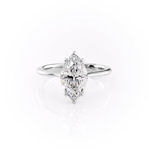 The Katelyn Set With A 1 Carat Marquise Lab Diamond