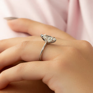 The Katelyn Set With A 2 Carat Marquise Lab Diamond
