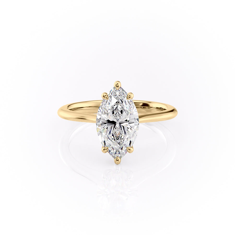 The Katelyn Set With A 1.5 Carat Marquise Lab Diamond