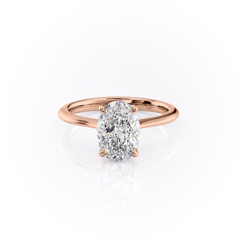 The Katelyn Set With A 2.5 Carat Oval Lab Diamond