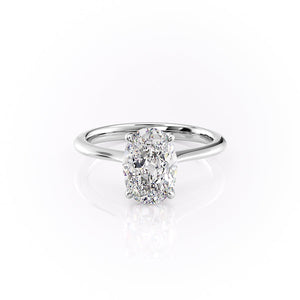 The Katelyn Set With A 1.5 Carat Oval Lab Diamond