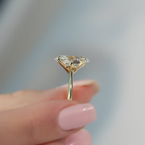 The Katelyn Set With A 1.5 Carat Oval Lab Diamond