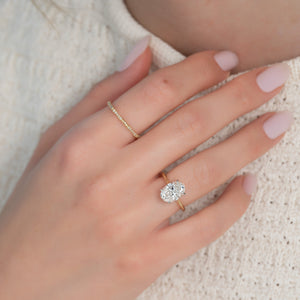 The Katelyn Set With A 1.5 Carat Oval Lab Diamond