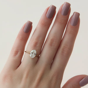 The Katelyn Set With A 1.5 Carat Oval Lab Diamond