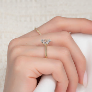 The Katelyn Set With A 1.5 Carat Oval Lab Diamond
