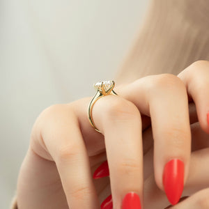 The Katelyn Set With A 1.5 Carat Oval Lab Diamond
