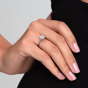 The Katelyn Set With A 2 Carat Princess Lab Diamond