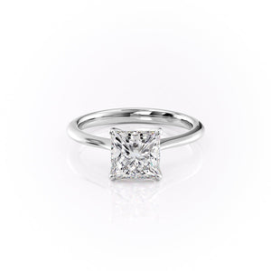 The Katelyn Set With A 2.5 Carat Princess Lab Diamond