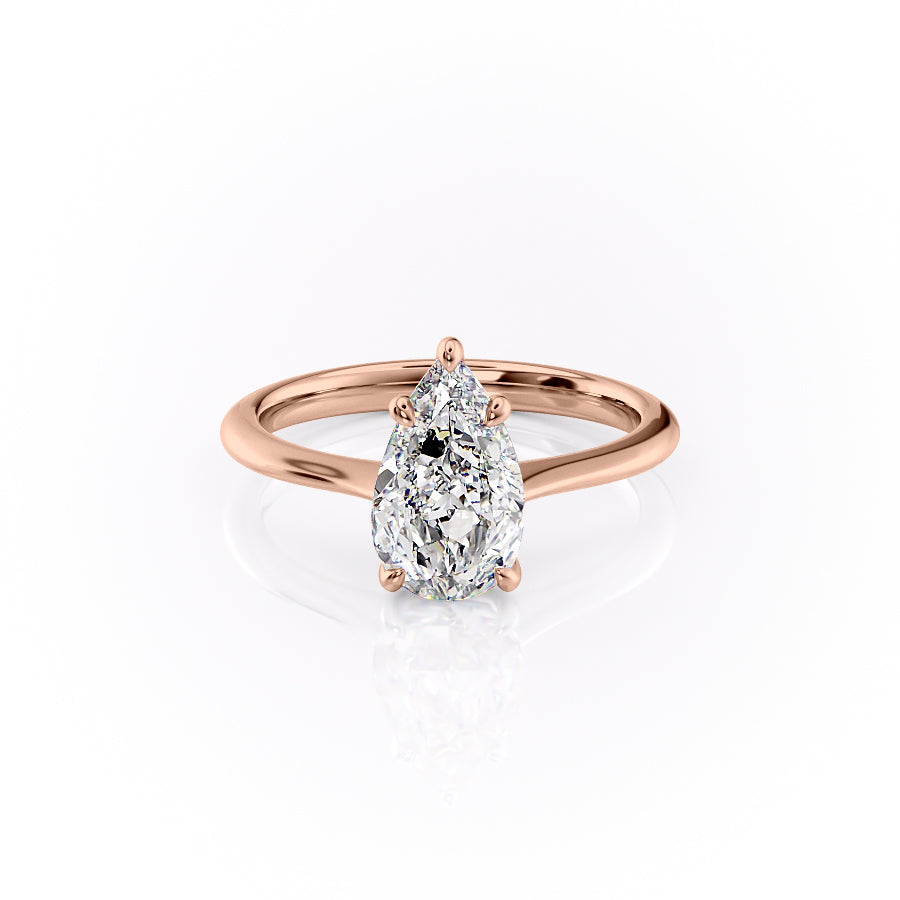 The Katelyn Set With A 2.5 Carat Pear Lab Diamond