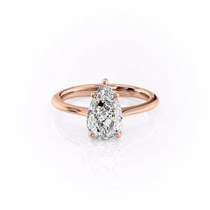 The Katelyn Set With A 1 Carat Pear Lab Diamond