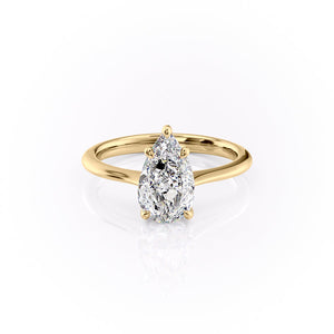 The Katelyn Set With A 2.5 Carat Pear Lab Diamond