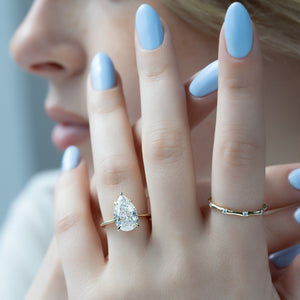 The Katelyn Set With A 1 Carat Pear Lab Diamond