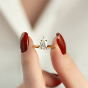 The Katelyn Set With A 1 Carat Pear Lab Diamond