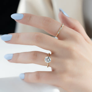 The Katelyn Set With A 1.5 Carat Round Lab Diamond