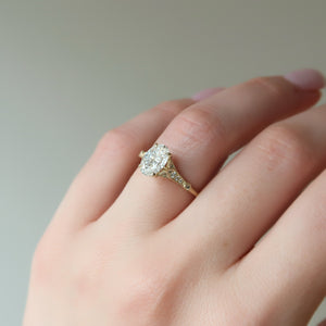 The Stephanie Set With A 2 Carat Oval Lab Diamond