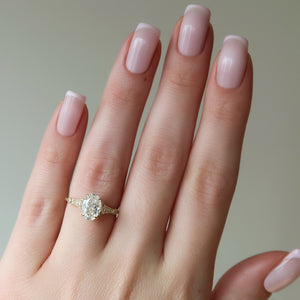 The Stephanie Set With A 2 Carat Oval Lab Diamond
