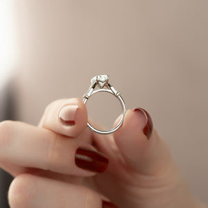 The Stephanie Set With A 2 Carat Pear Lab Diamond