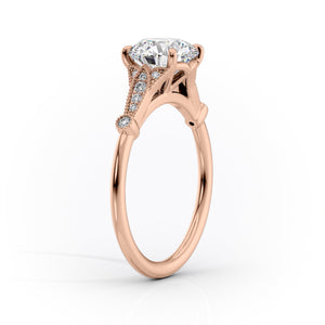 The Stephanie Set With A 2 Carat Round Lab Diamond