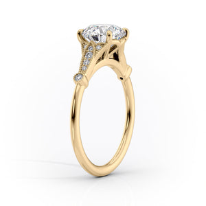 The Stephanie Set With A 3 Carat Round Lab Diamond