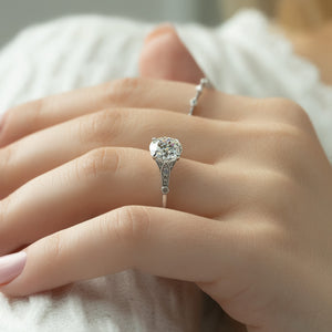 The Stephanie Set With A 2 Carat Round Lab Diamond