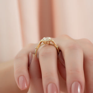The Halo Stephanie Set With A 2.5 Carat Marquise Lab Diamond
