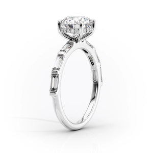 The Hailey Set With A 2 Carat Marquise Lab Diamond