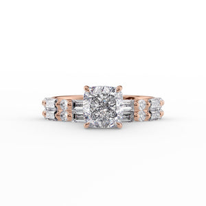 The Patricia Set With A Cushion Lab Diamond