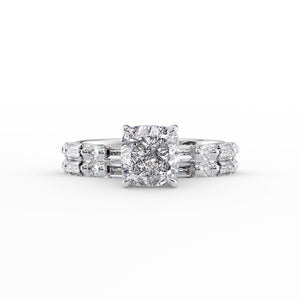 The Patricia Set With A Cushion Lab Diamond