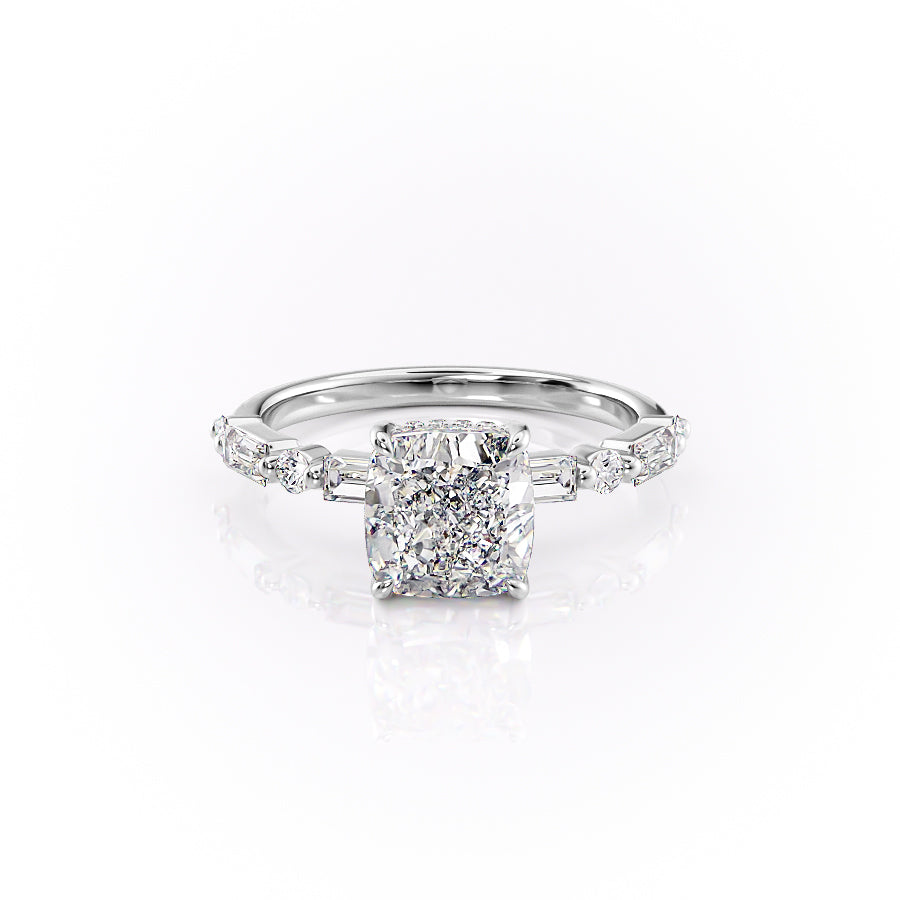 The Patricia Set With A 3 Carat Cushion Lab Diamond