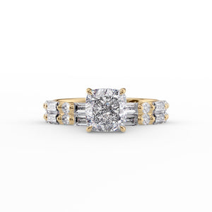 The Patricia Set With A 2 Carat Cushion Lab Diamond
