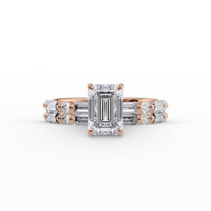The Patricia Set With A 1.5 Carat Emerald Lab Diamond