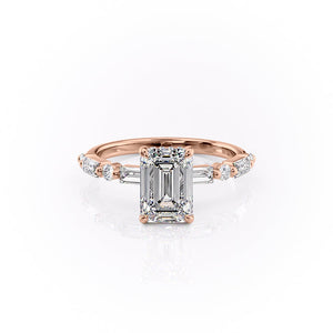 The Patricia Set With A 4.5 Carat Emerald Moissanite