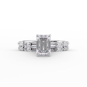 The Patricia Set With A 1 Carat Emerald Lab Diamond